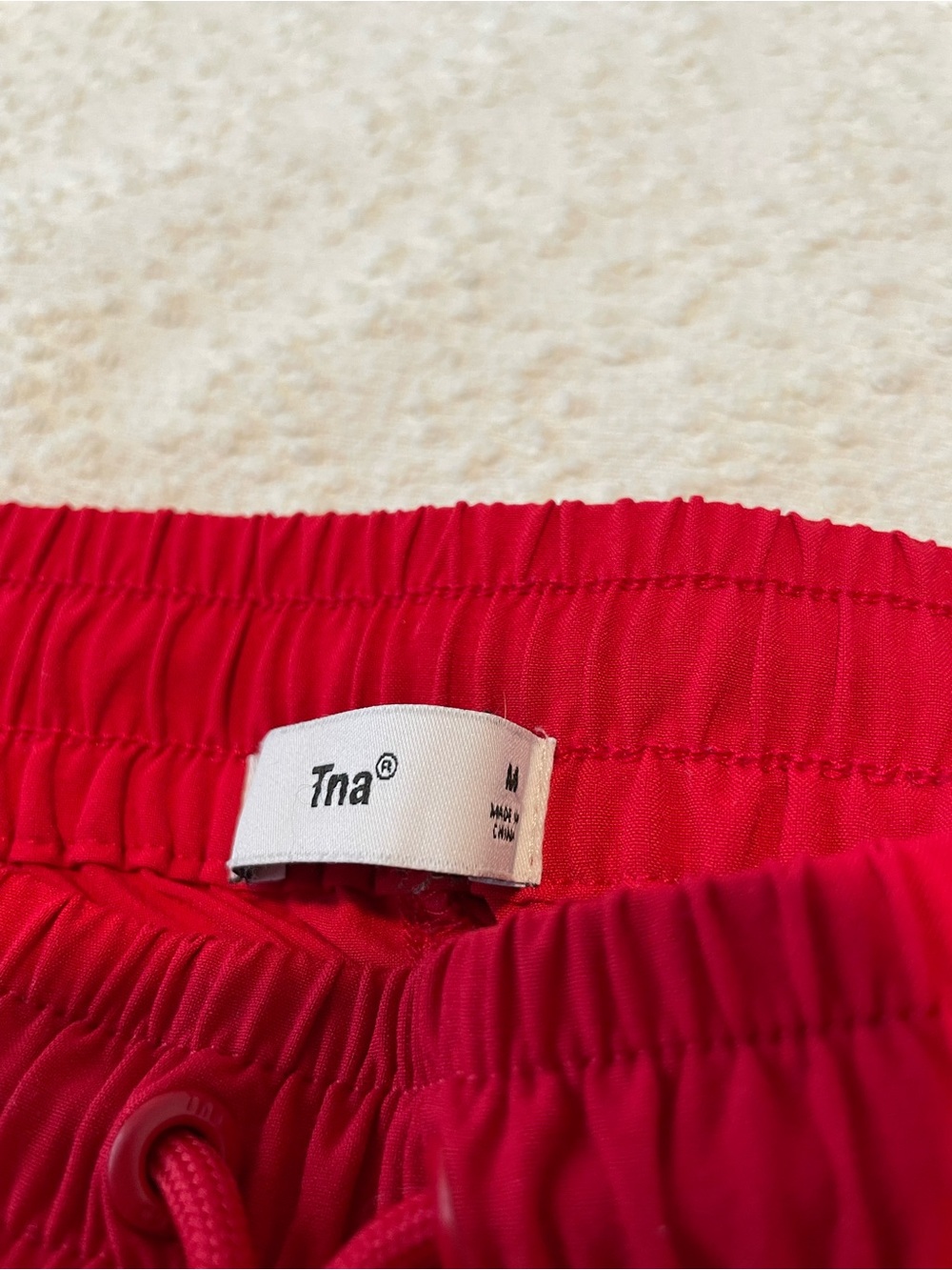 Aritzia TNA Lightweight Red Jogger Pants - Picture 5 of 6